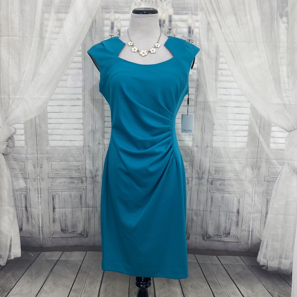 Calvin Klein Blue Sleeveless Dress